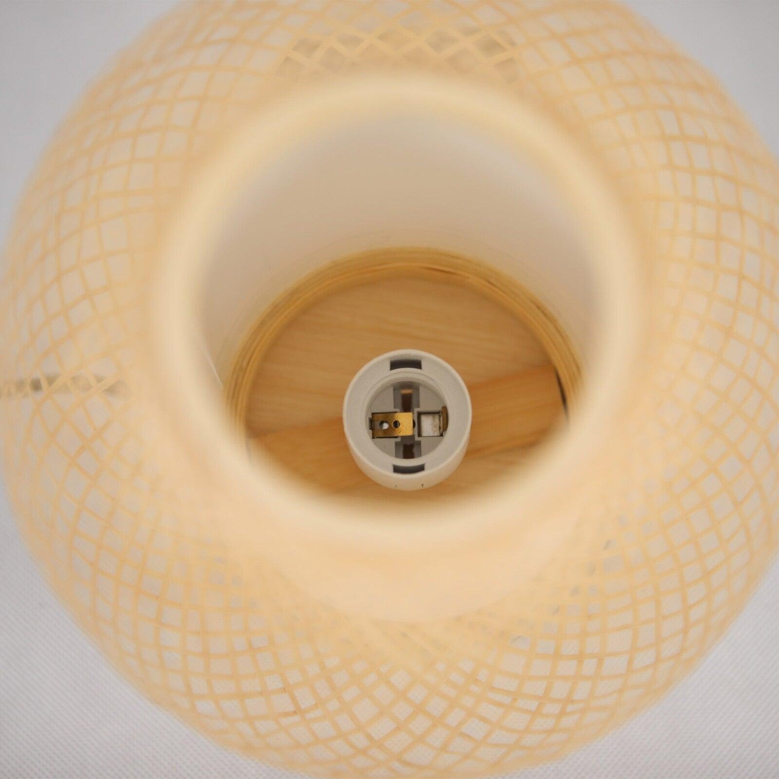 Natural Woven Bamboo Oval Table Lamp Light Shade Boho Tropical Coastal - Harrogates