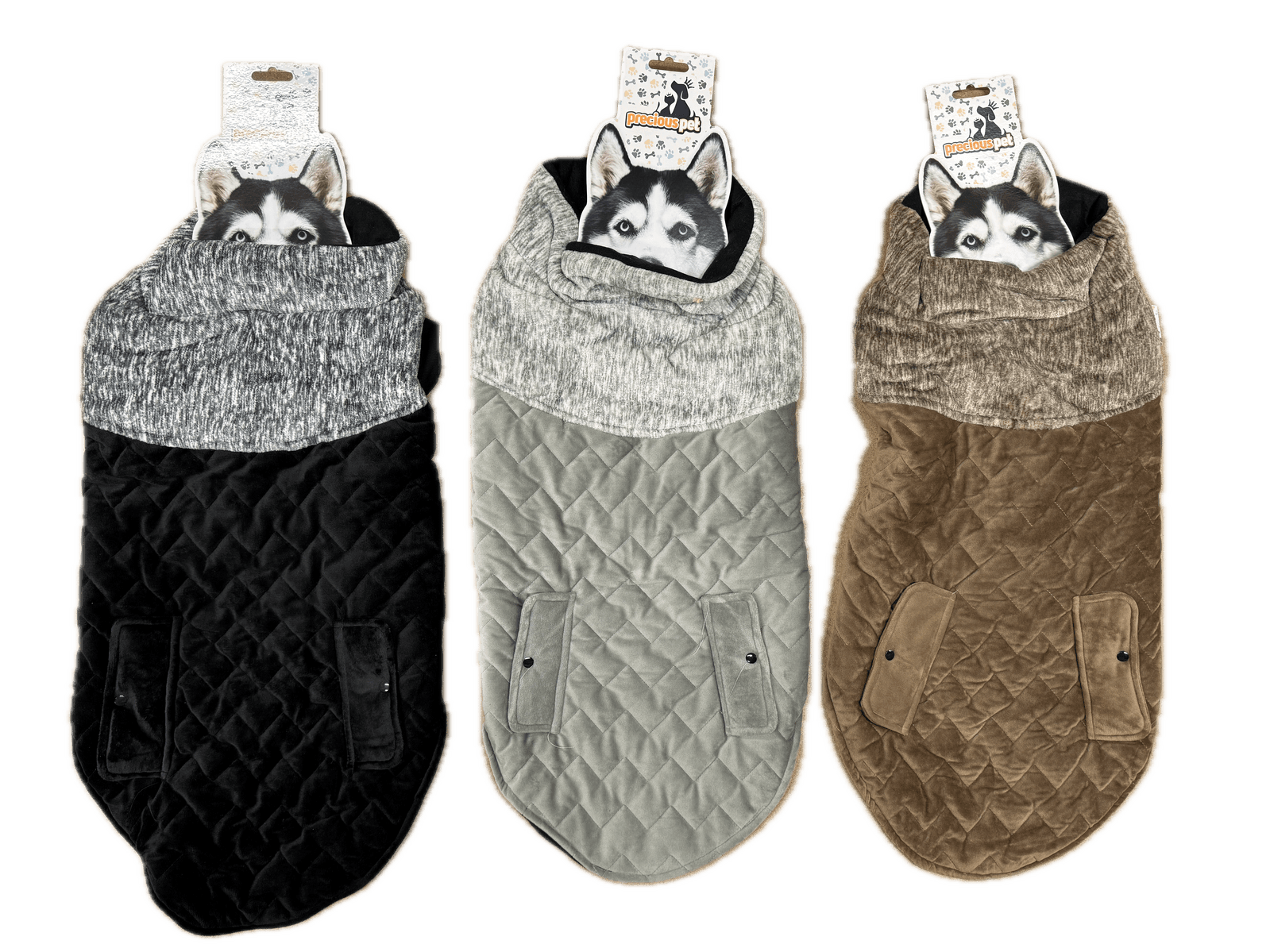 70cm Quilted Dog Jacket Coat Warm Winter Pet Clothes Vest Padded Windbreaker - Harrogates