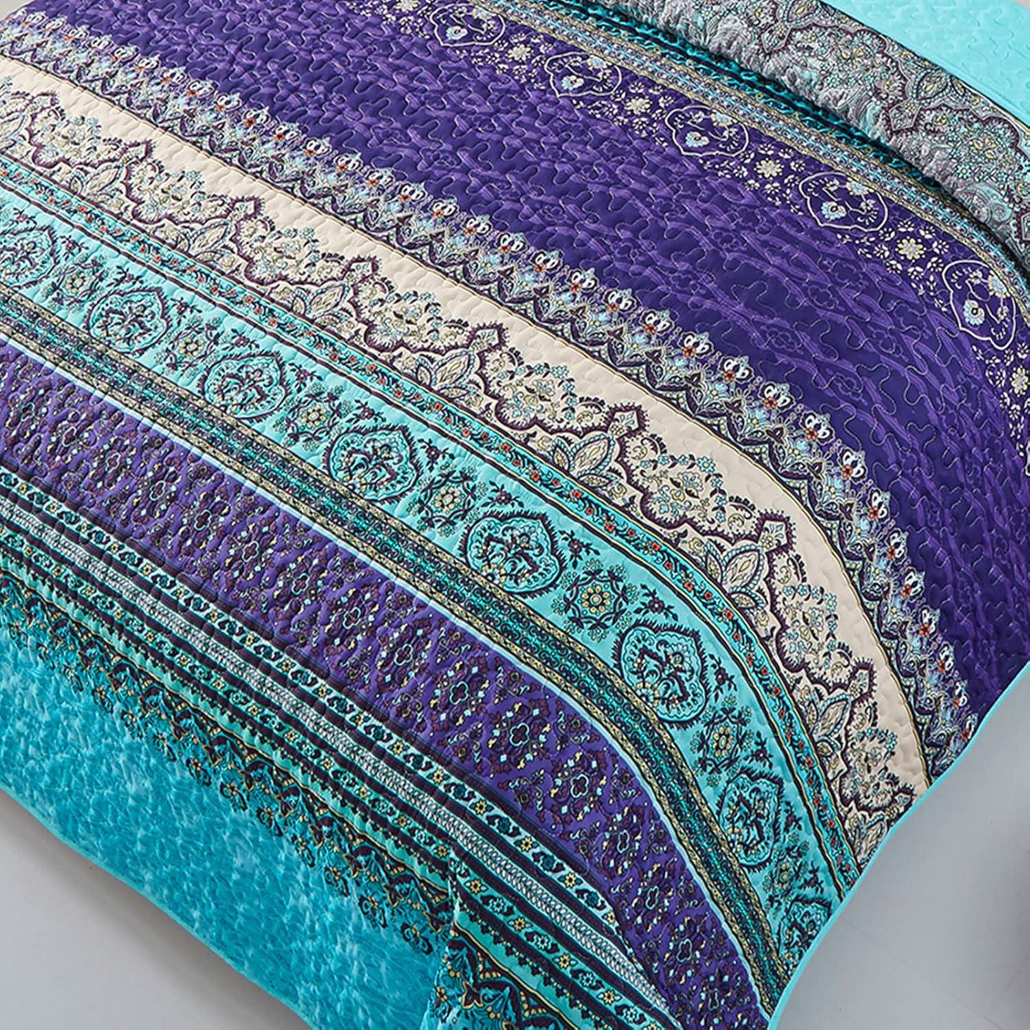 Tranquil Quilted coverlet and pillowcovers set: Perfect for Relaxation - Queen size - Harrogates