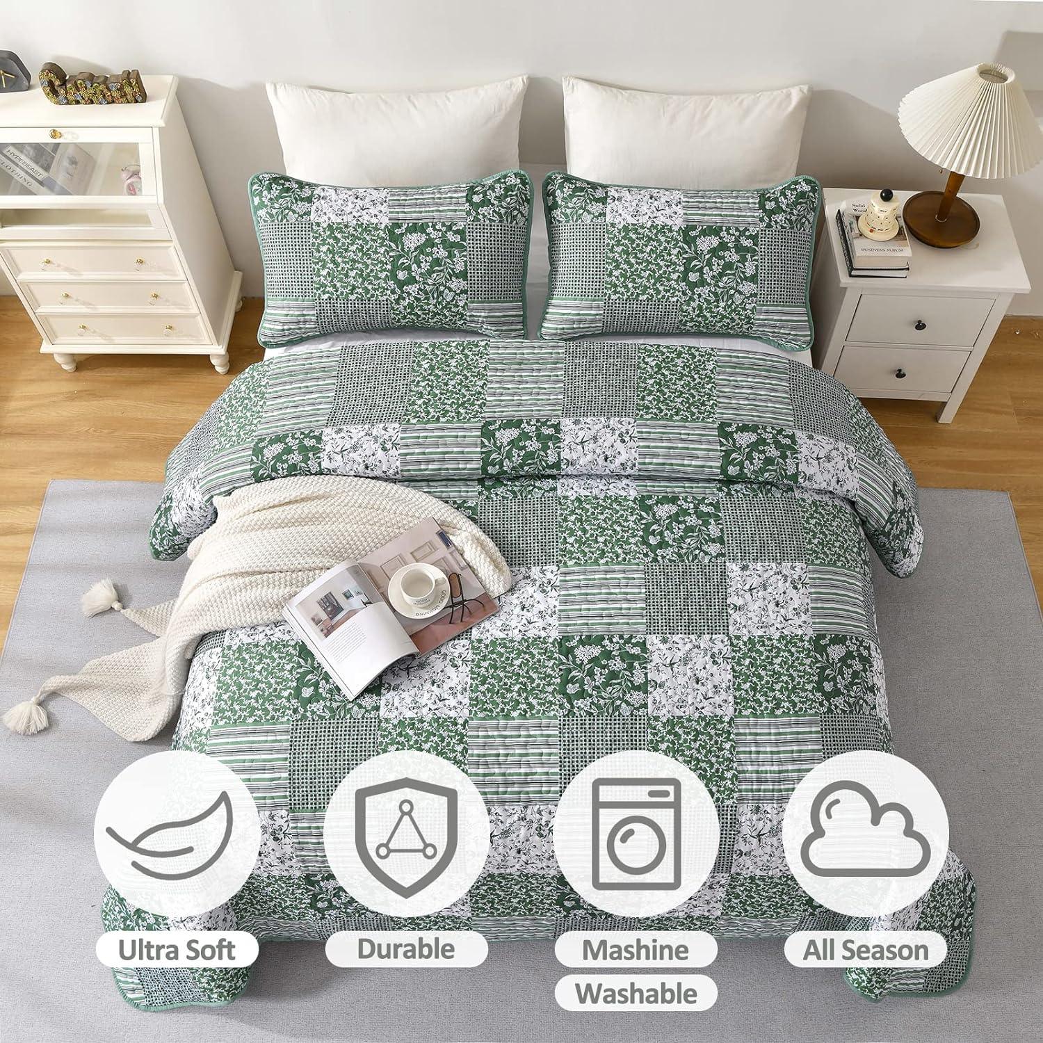 Delightful Quilted bedspread and pillowcovers set: Indulge in Comfort - Queen size - Harrogates