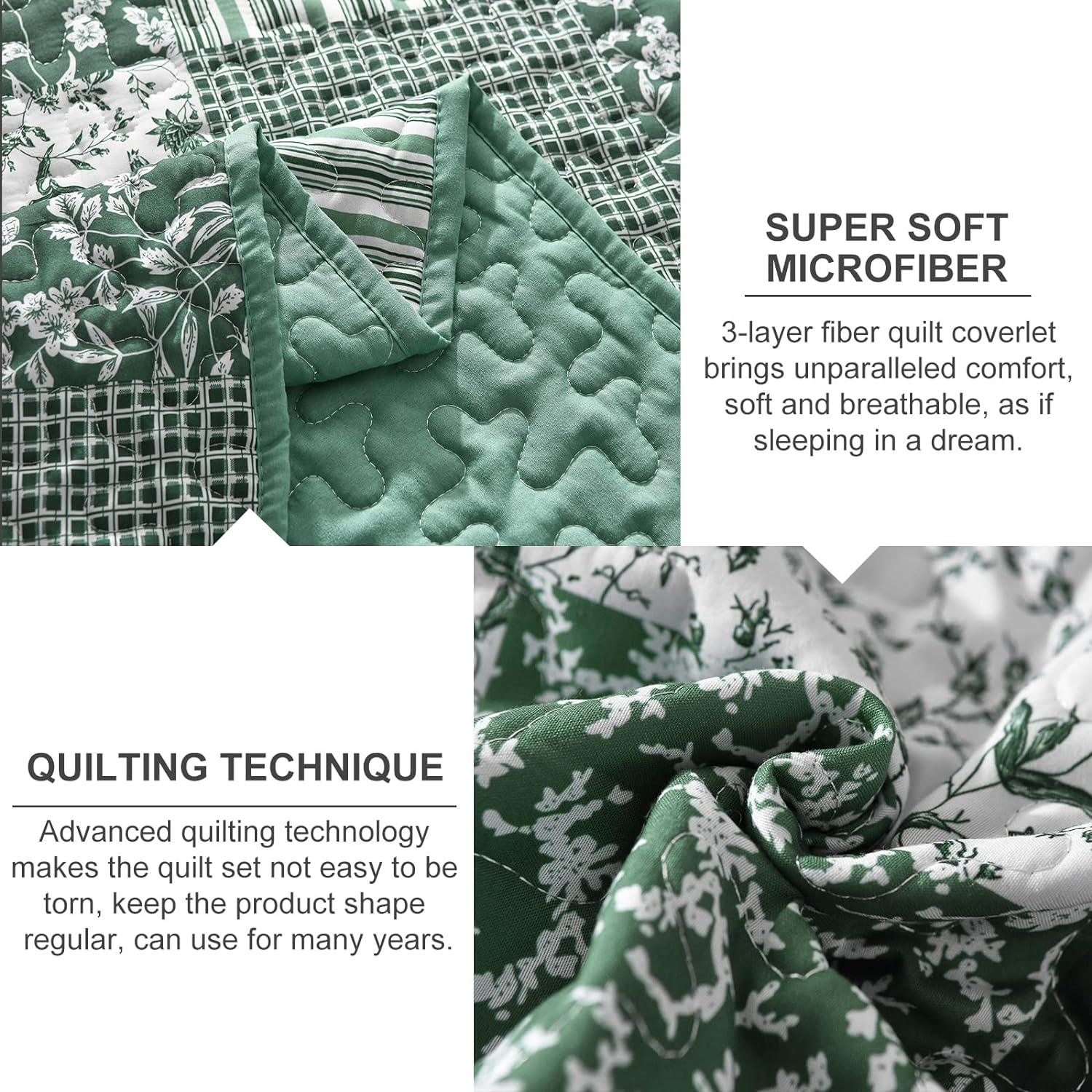 Delightful Quilted bedspread and pillowcovers set: Indulge in Comfort - Queen size - Harrogates