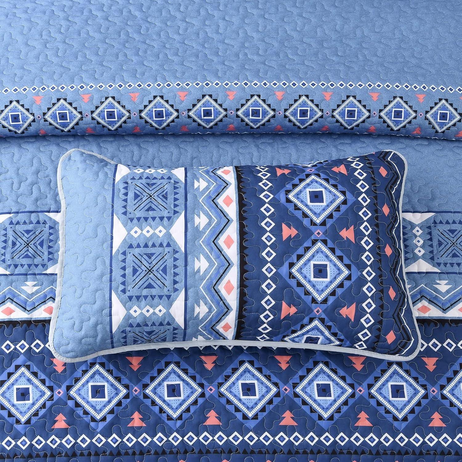 Nature Lover's Quilted bedspread and pillowcovers set: Inspired by the Outdoors - Queen size - Harrogates