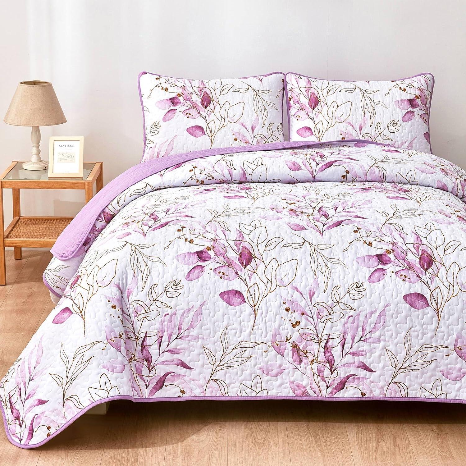 Unique Quilted bedspread and pillowcovers set: Stand Out in Style - Queen size - Harrogates