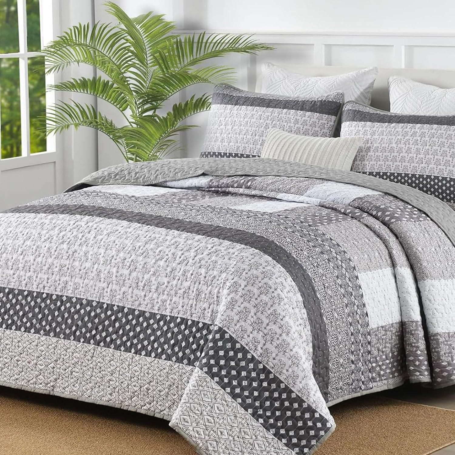 Bespoke Quilted Bedspread and Pillowcases Set: Tailored Luxury for Your Home - Queen size - Harrogates