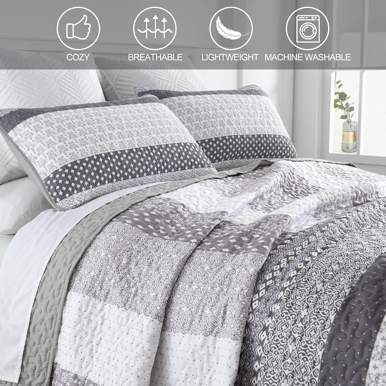 Bespoke Quilted Bedspread and Pillowcases Set: Tailored Luxury for Your Home - Queen size - Harrogates