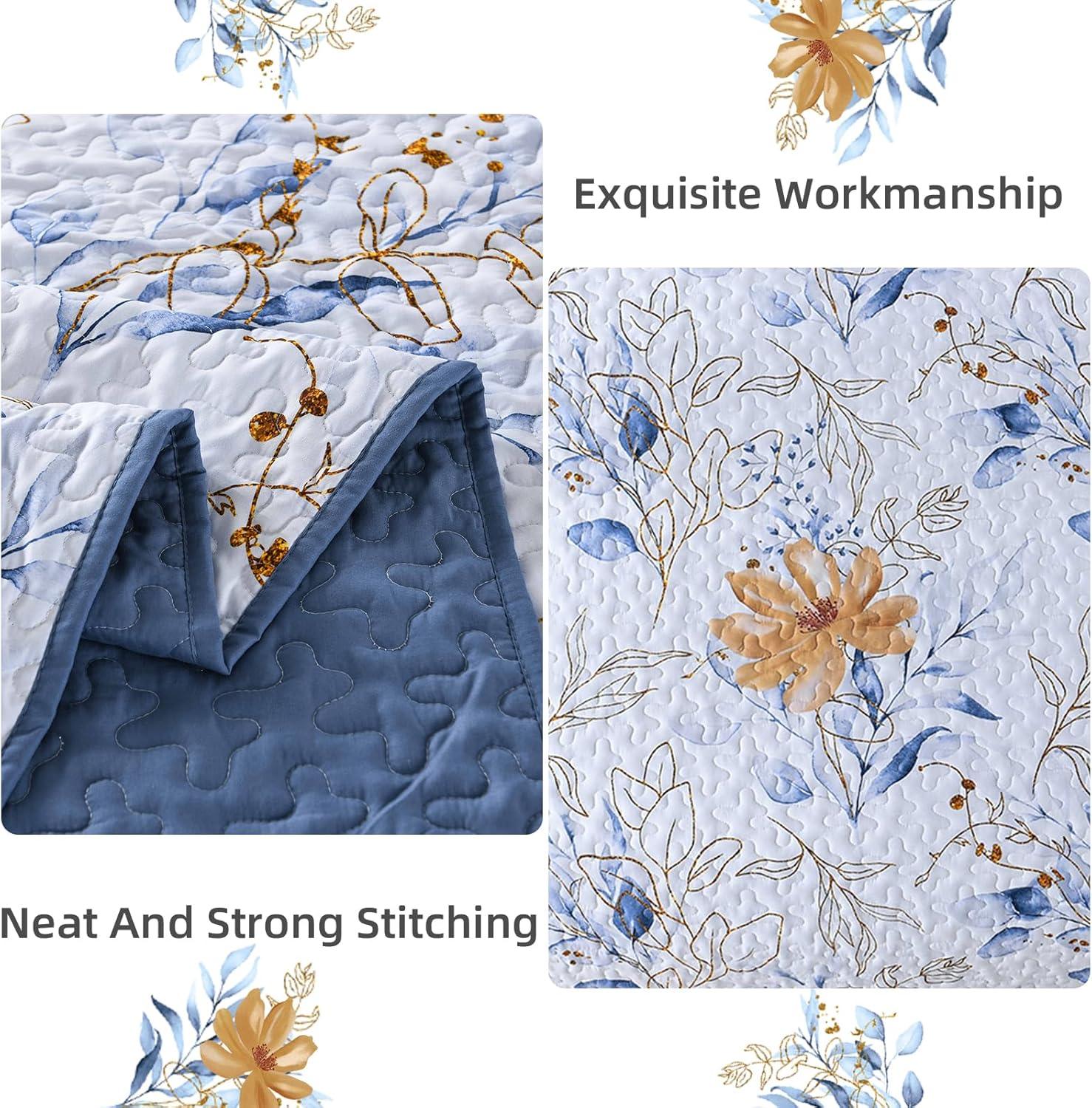 Quietude Quilted coverlet and pillowcovers set: Perfect for Relaxation - Queen size - Harrogates