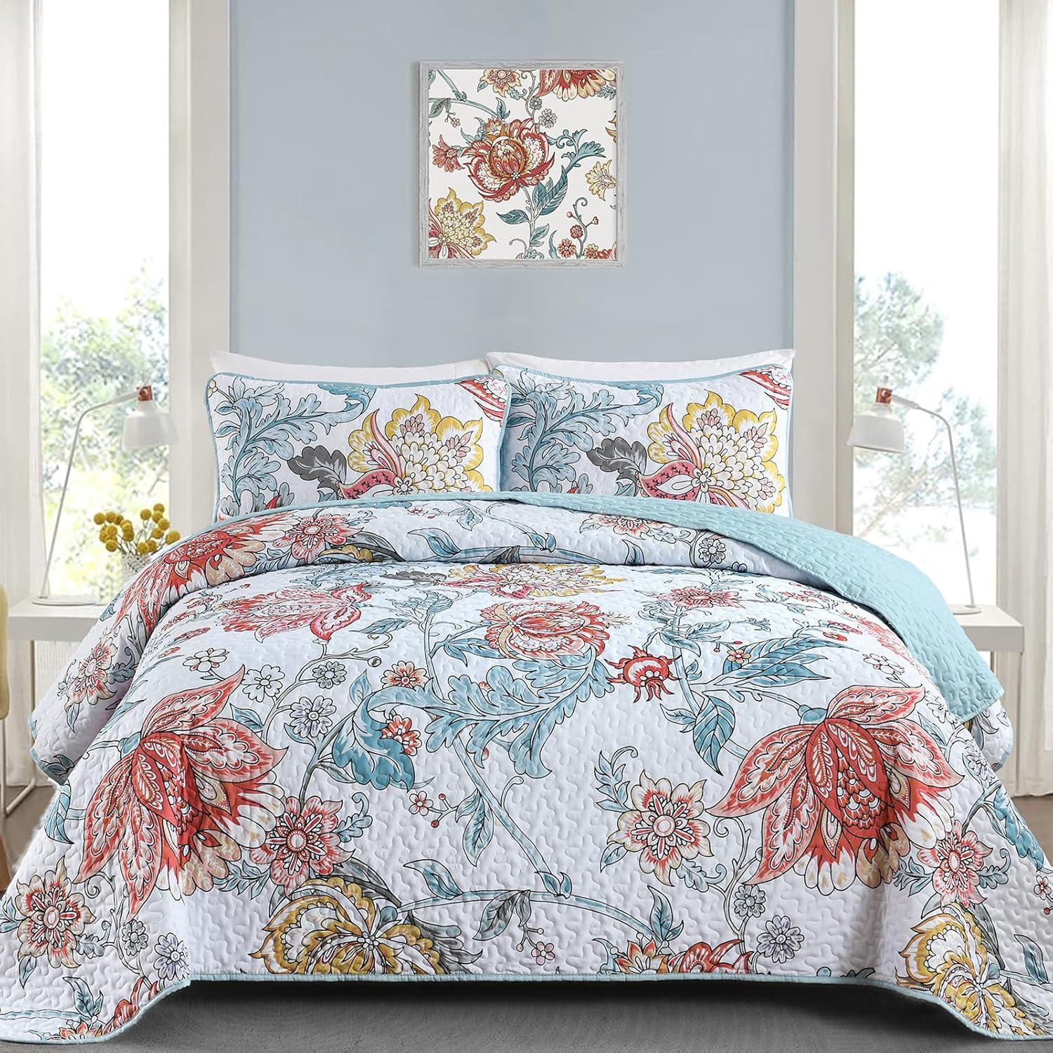 Jazzy Quilted bedspread and pillowcovers set: Express Your Personality - Queen size - Harrogates