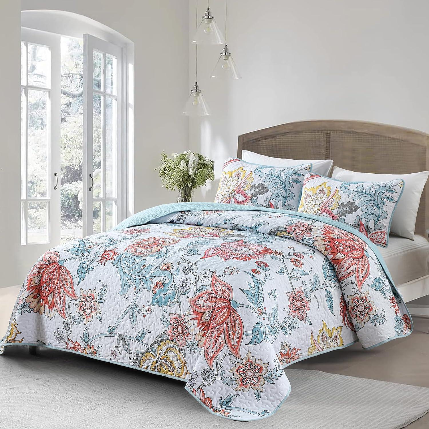 Jazzy Quilted bedspread and pillowcovers set: Express Your Personality - Queen size - Harrogates