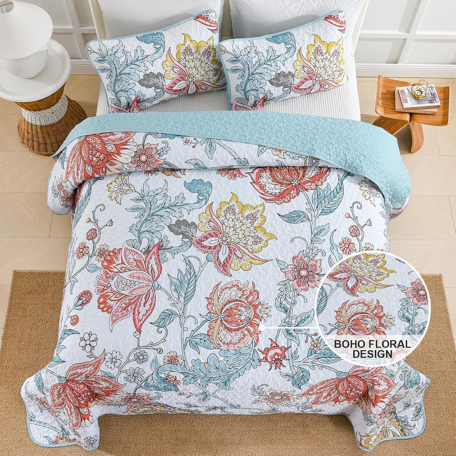 Jazzy Quilted bedspread and pillowcovers set: Express Your Personality - Queen size - Harrogates