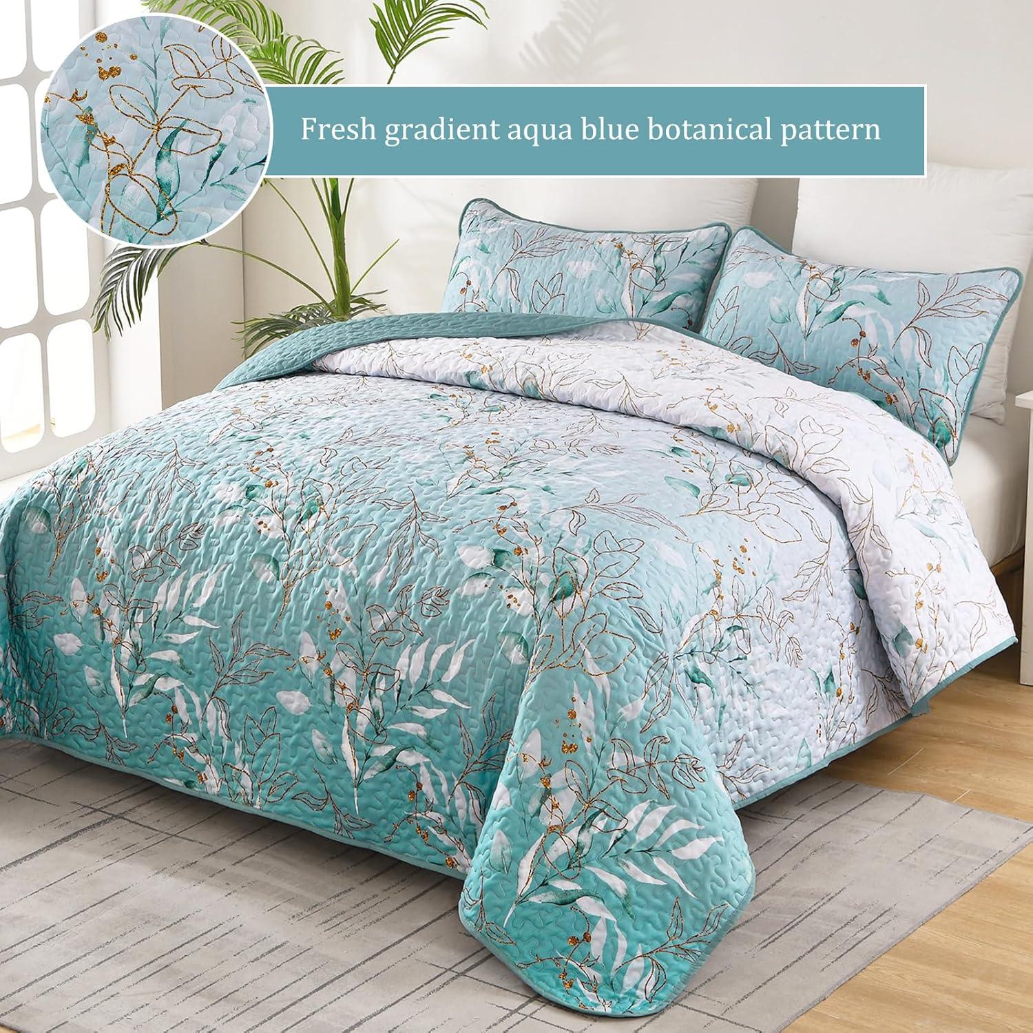 Radiating Quilted bedspread and pillowcovers set: Shine in Your Bedroom - Queen size - Harrogates
