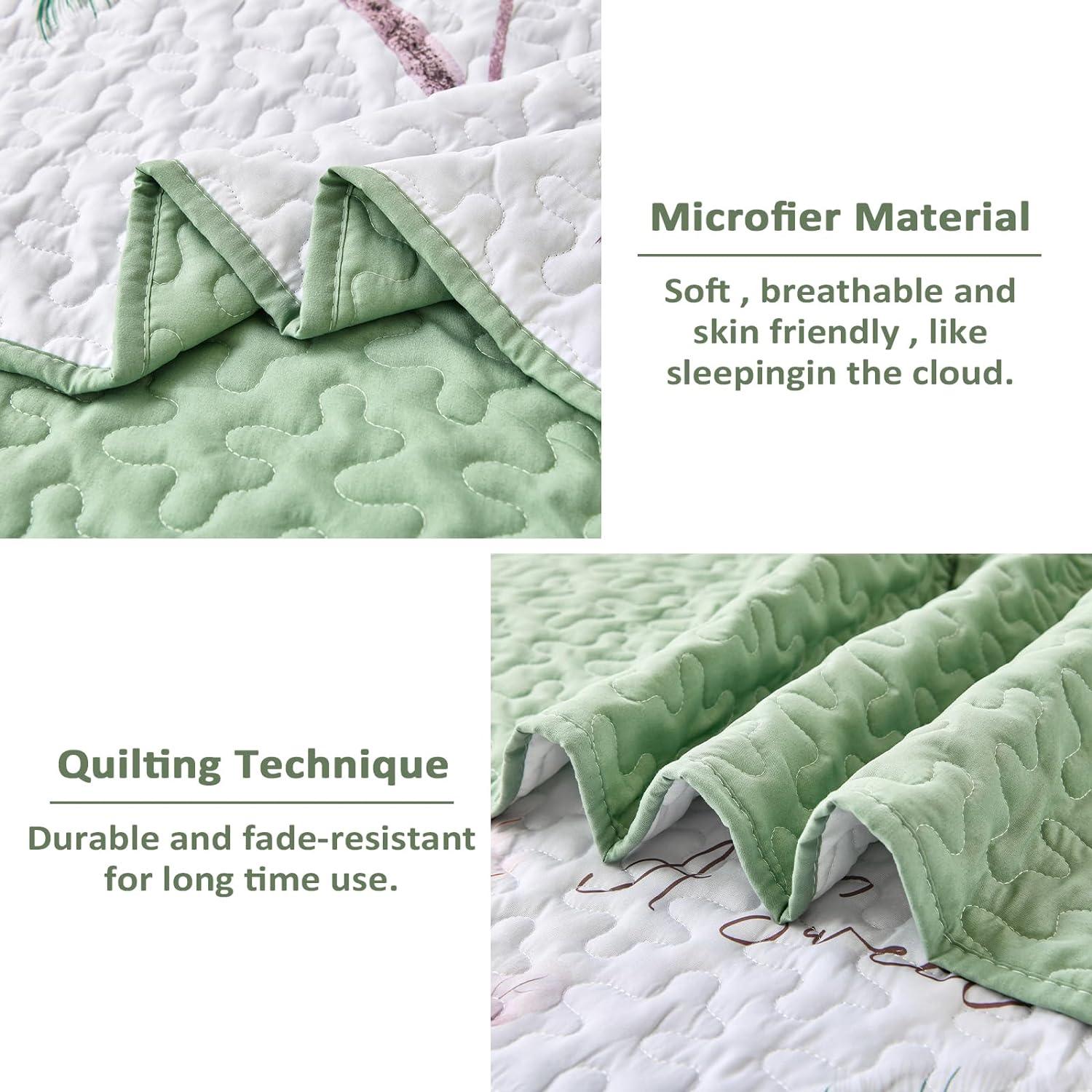 Intricate Quilted Coverlet and Pillowcases Set: A Work of Art for Your Bedroom - Queen size - Harrogates