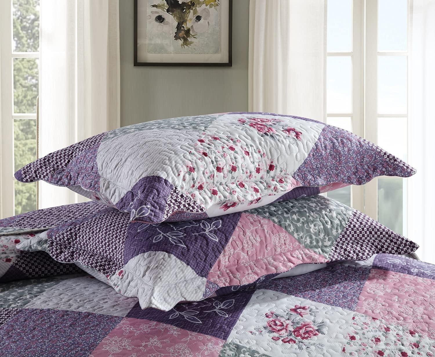 Quaint Quilted bedspread and pillowcovers set: Perfect for a Cozy Retreat - Queen size - Harrogates