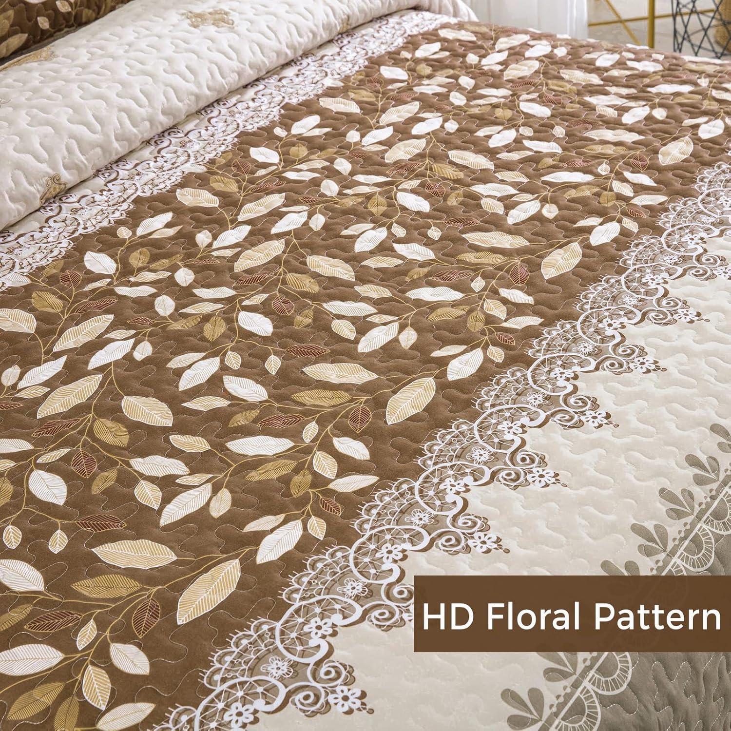 Sophisticated Quilted Bedspread and Pillowcases Set: Exquisite Design and Comfort - Queen size - Harrogates