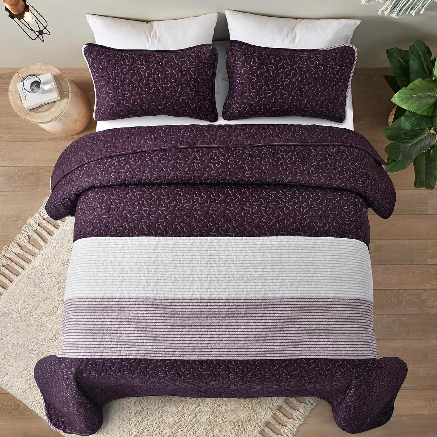 Radiant Quilted coverlet and pillowcovers set: Brighten Any Room - Queen size - Harrogates