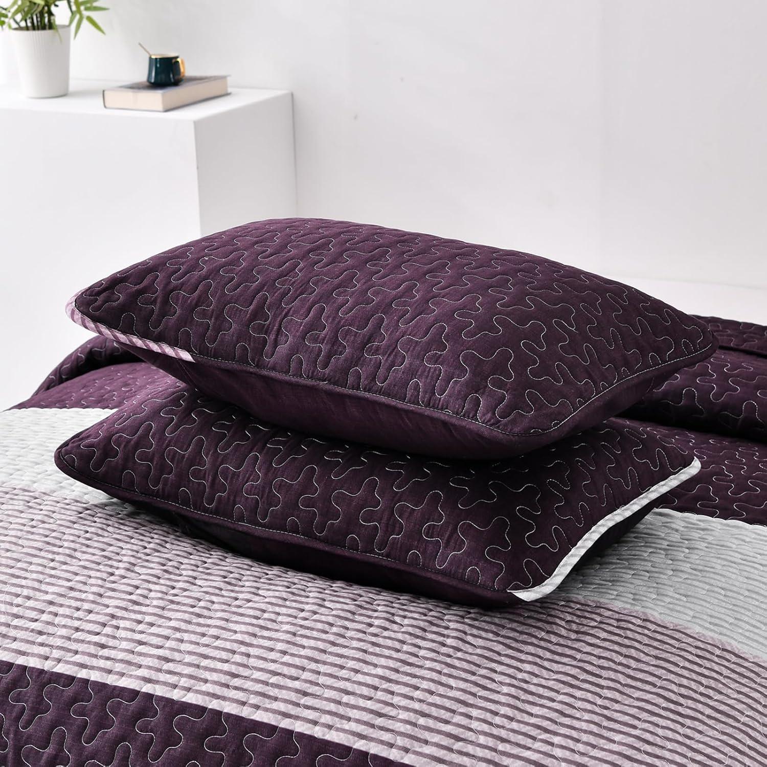 Radiant Quilted coverlet and pillowcovers set: Brighten Any Room - Queen size - Harrogates
