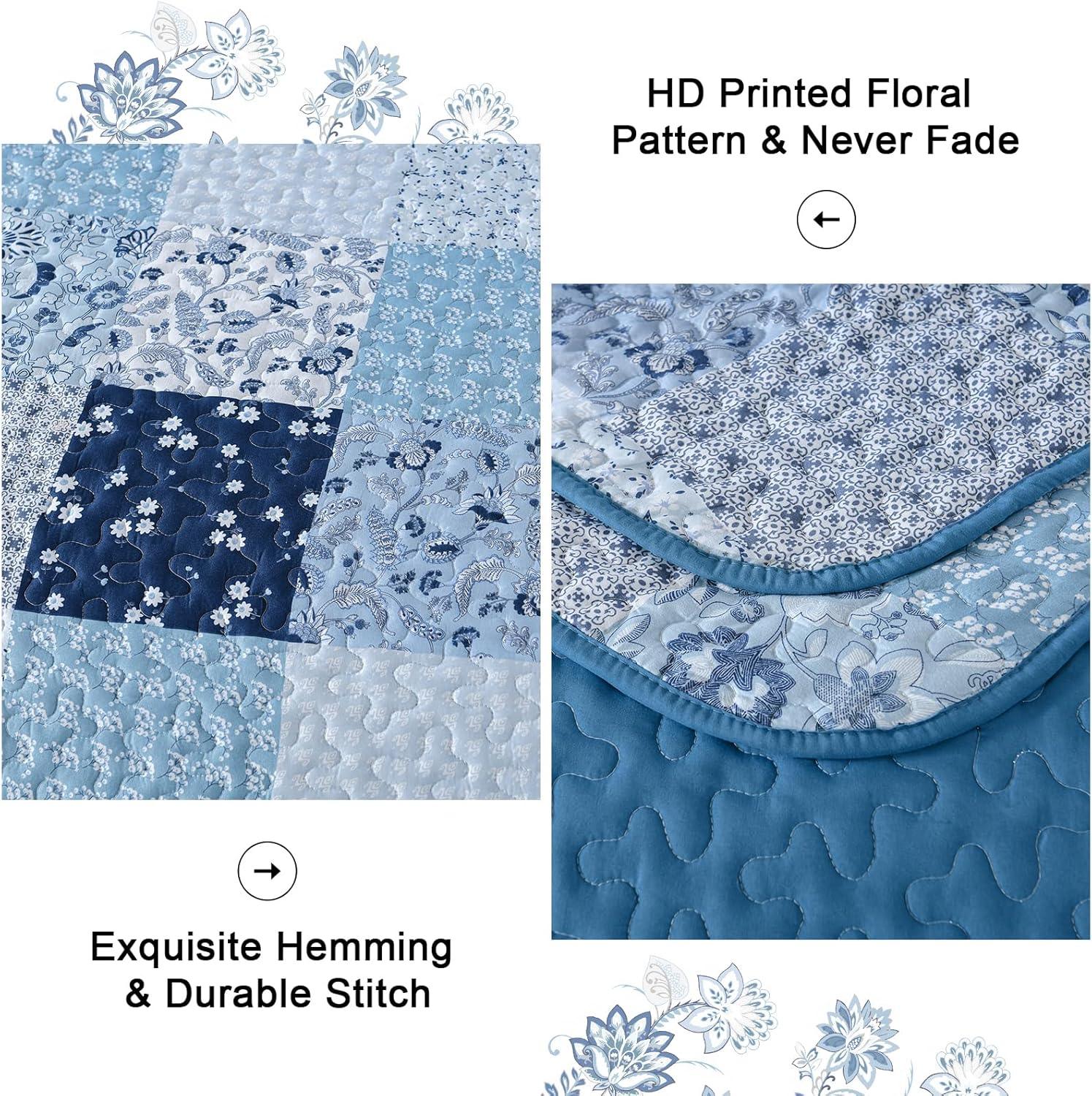 Charming Quilted coverlet and pillowcovers set: Timeless Appeal - Queen size - Harrogates