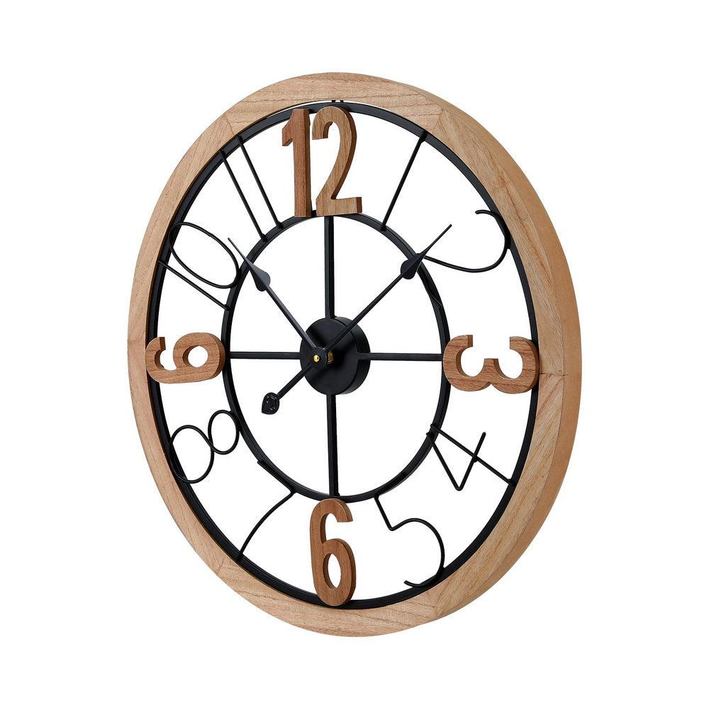 Artiss 60CM Wall Clock Wooden - Harrogates
