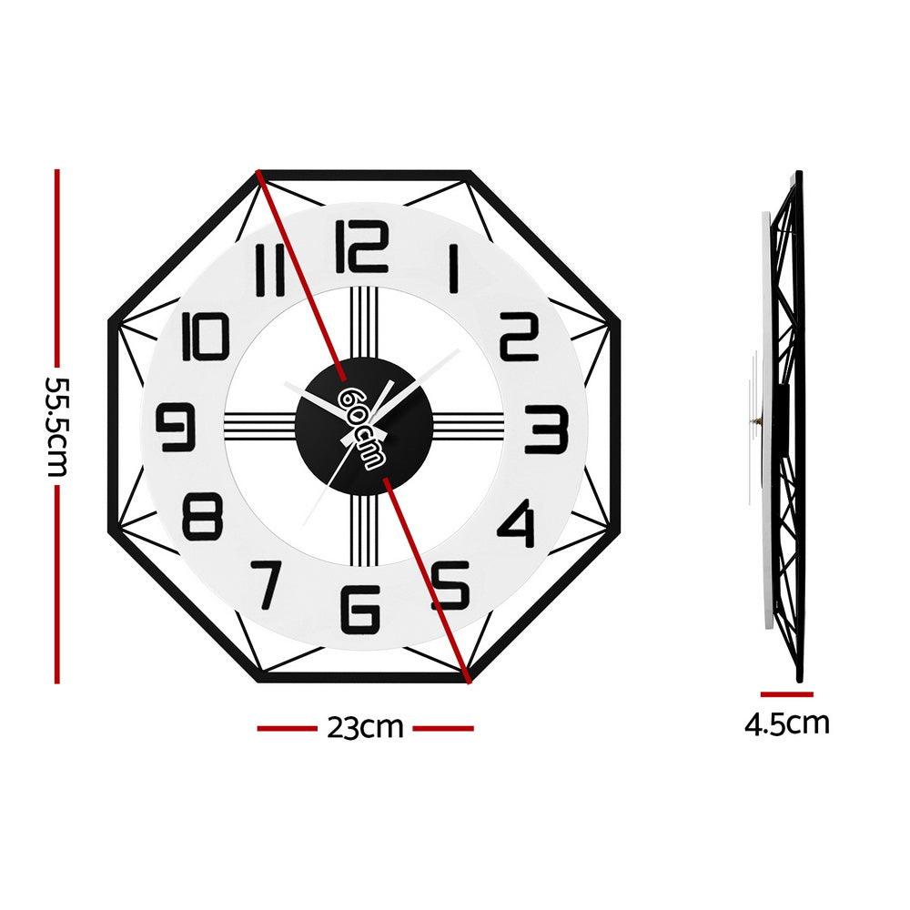 Artiss 60CM Wall Clock Octagon - Harrogates