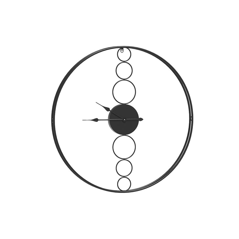 Artiss 75cm Wall Clock Large No Numeral Round Black - Harrogates