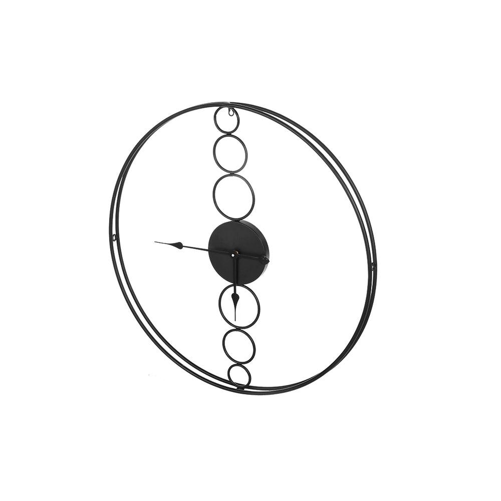Artiss 75cm Wall Clock Large No Numeral Round Black - Harrogates