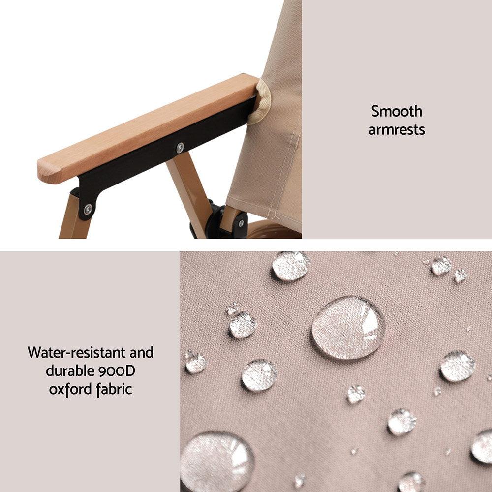 Gardeon Outdoor Camping Chairs Portable Folding Beach Chair Patio Furniture - Harrogates