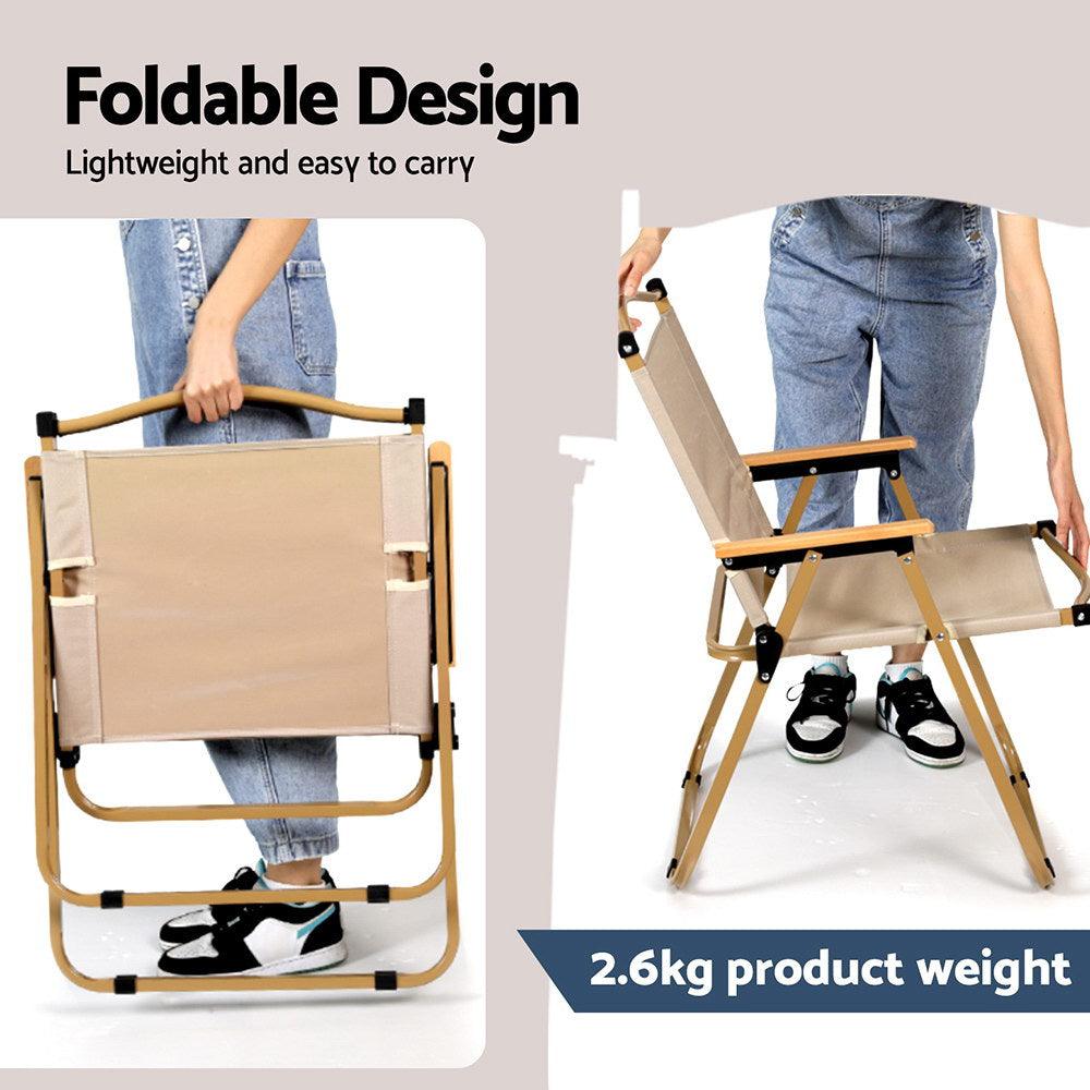 Gardeon Outdoor Camping Chairs Portable Folding Beach Chair Patio Furniture - Harrogates