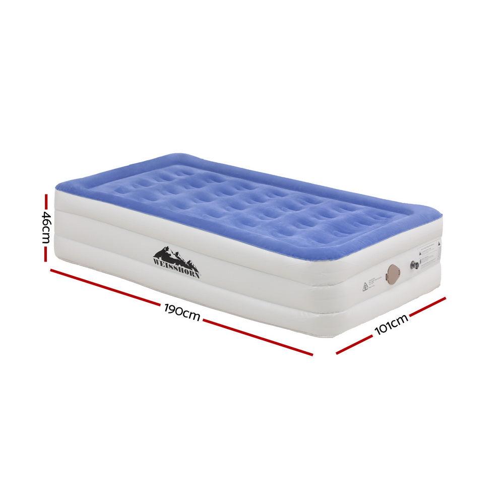 Weisshorn Air Mattress Single Inflatable Bed 46cm Cube Airbed - Harrogates