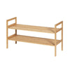 Artiss Shoe Rack Cabinet Bamboo Storage Organiser Pine - Harrogates