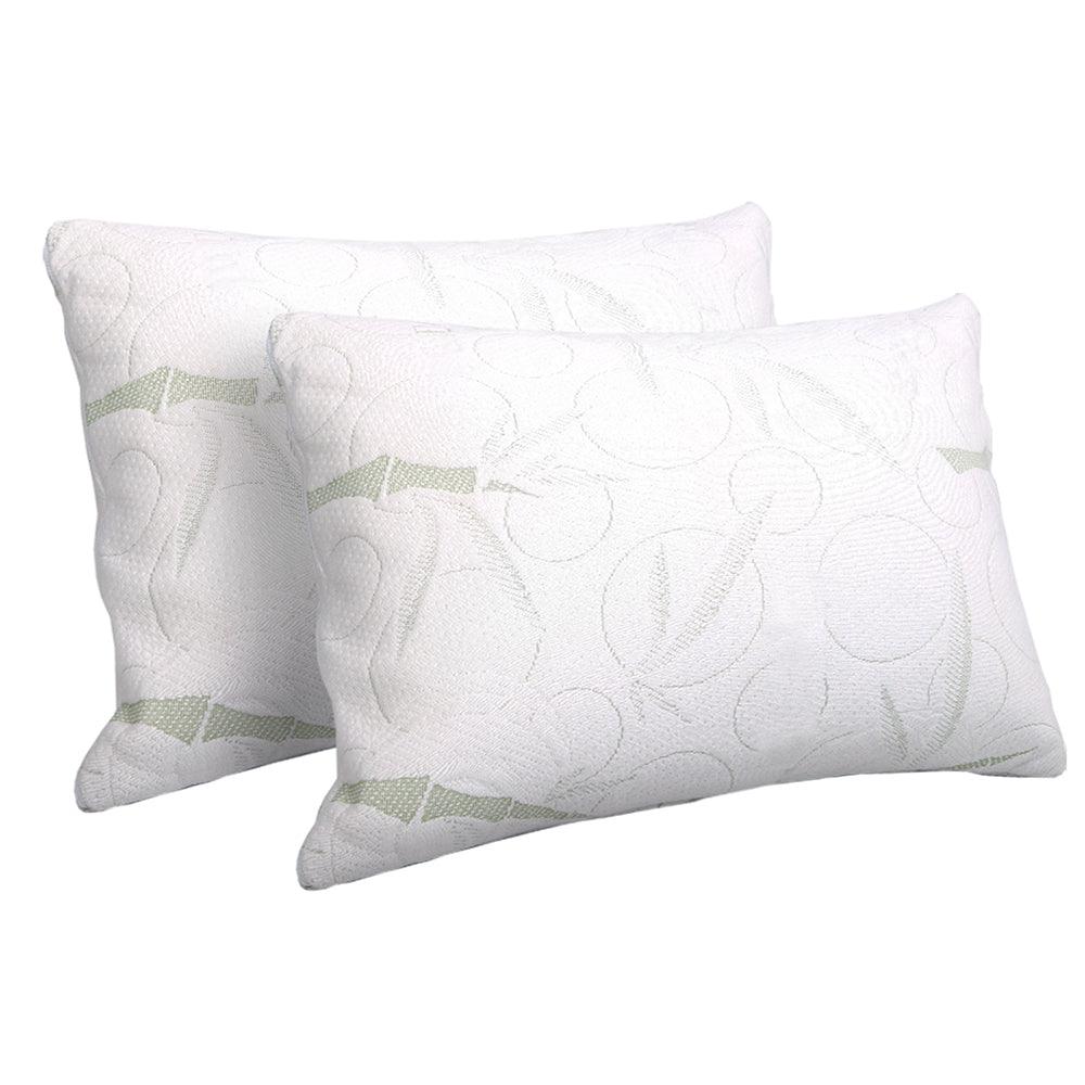 Giselle Bedding Memory Foam Pillow Bamboo Twin Pack - Harrogates