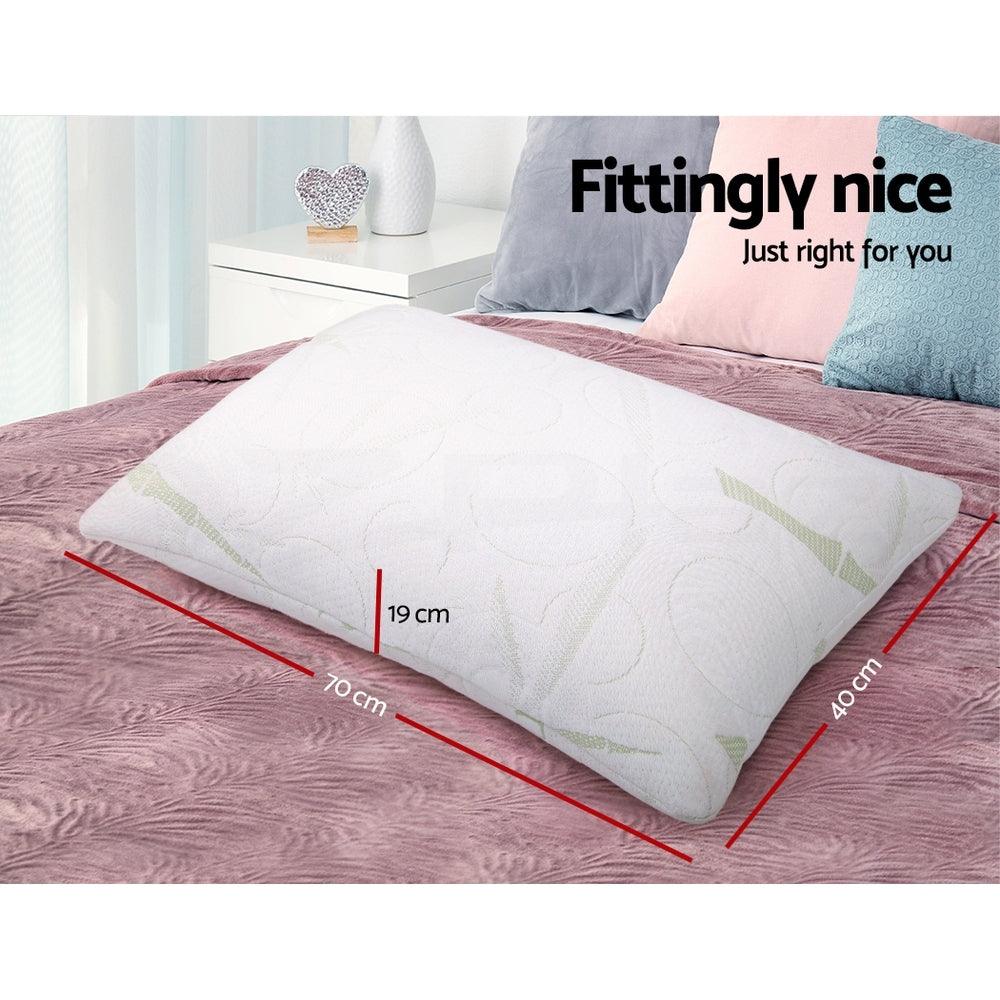 Giselle Bedding Memory Foam Pillow Bamboo Twin Pack - Harrogates