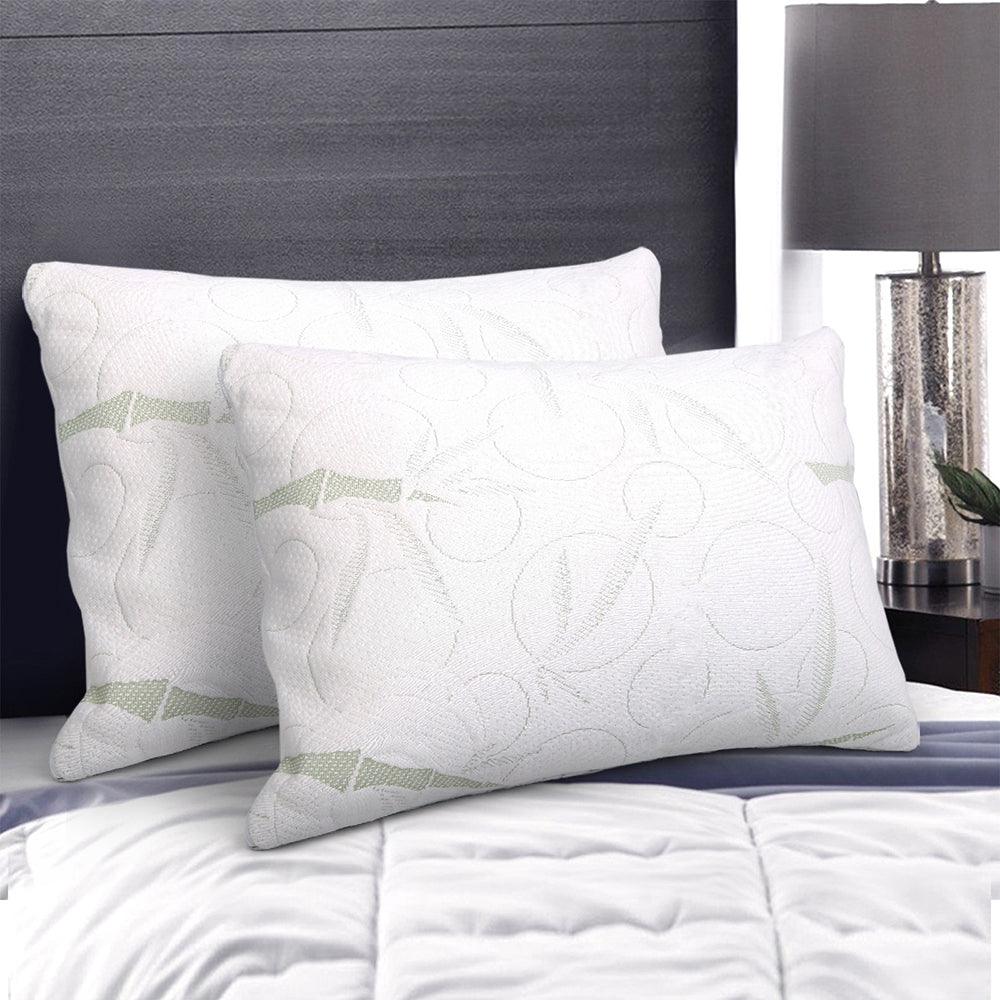 Giselle Bedding Memory Foam Pillow Bamboo Twin Pack - Harrogates