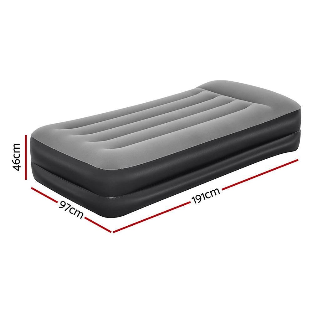 Bestway Air Mattress Single Inflatable Bed 46cm Airbed Black - Harrogates