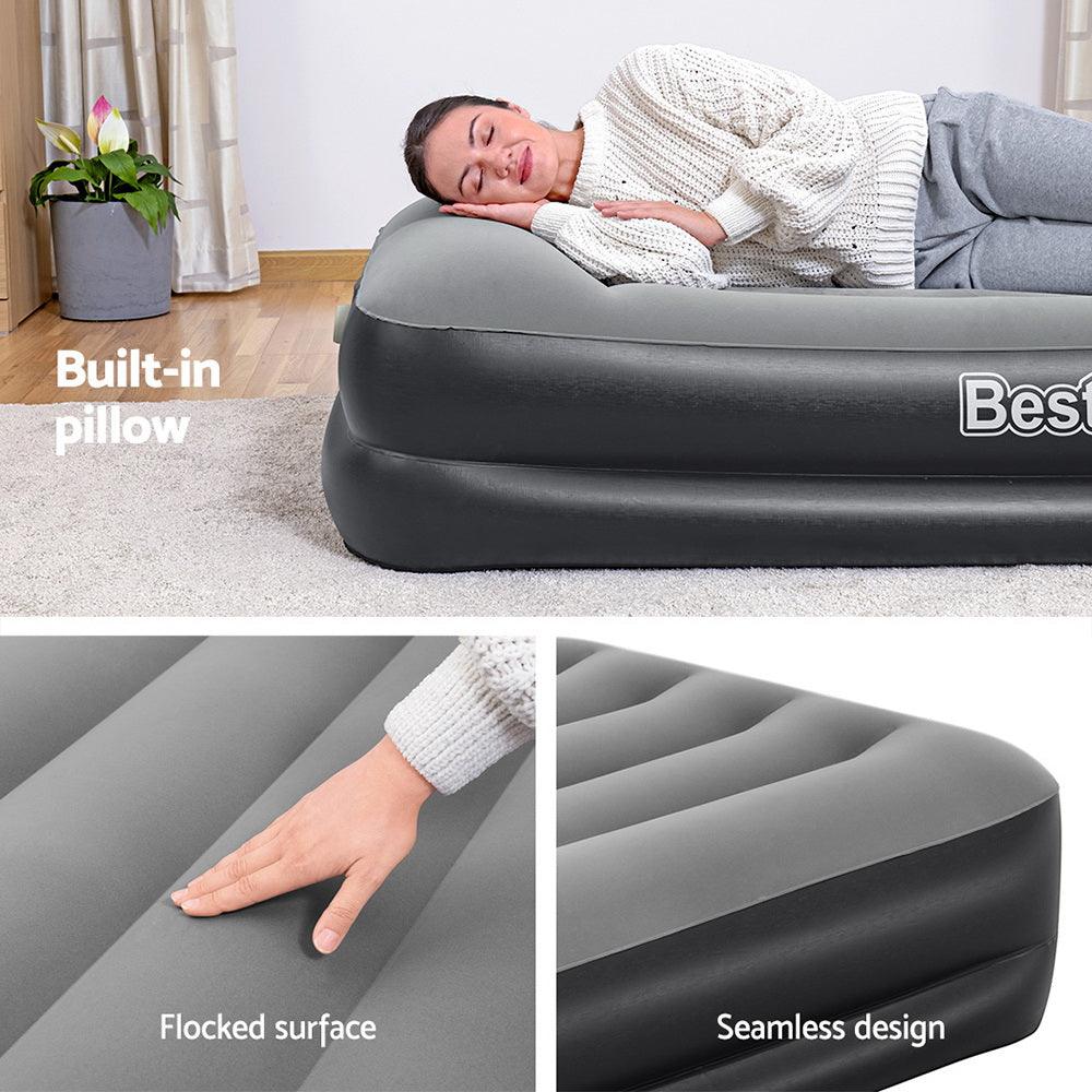 Bestway Air Mattress Single Inflatable Bed 46cm Airbed Black - Harrogates