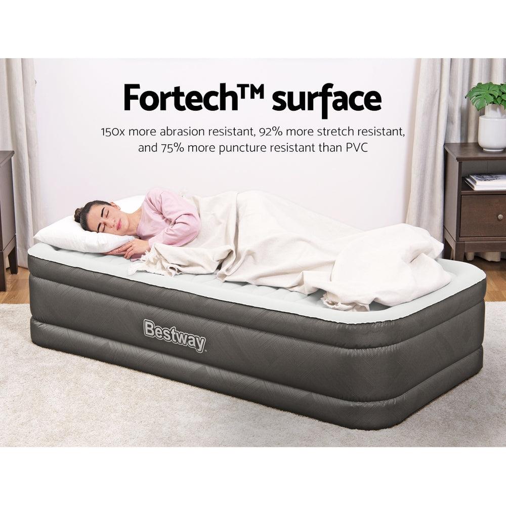 Bestway Air Mattress Single Inflatable Bed 46cm Airbed Grey - Harrogates