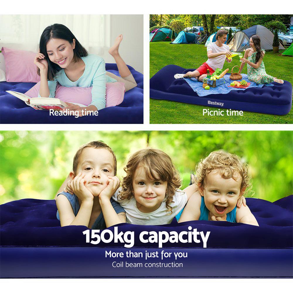 Bestway Single Size Inflatable Air Mattress - Navy - Harrogates