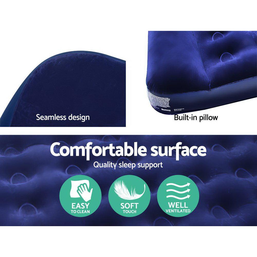 Bestway Single Size Inflatable Air Mattress - Navy - Harrogates