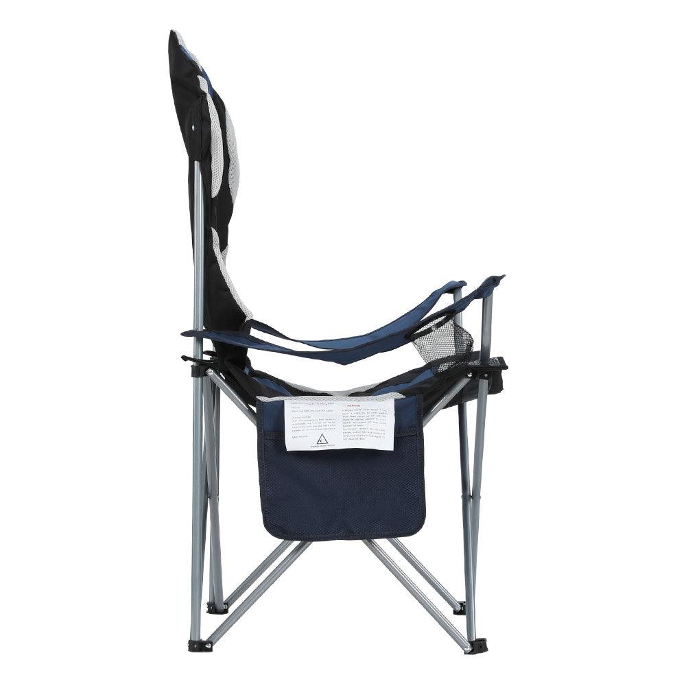 Weisshorn Camping Folding Chair Portable Outdoor Hiking Fishing Picnic Navy 2pcs - Harrogates