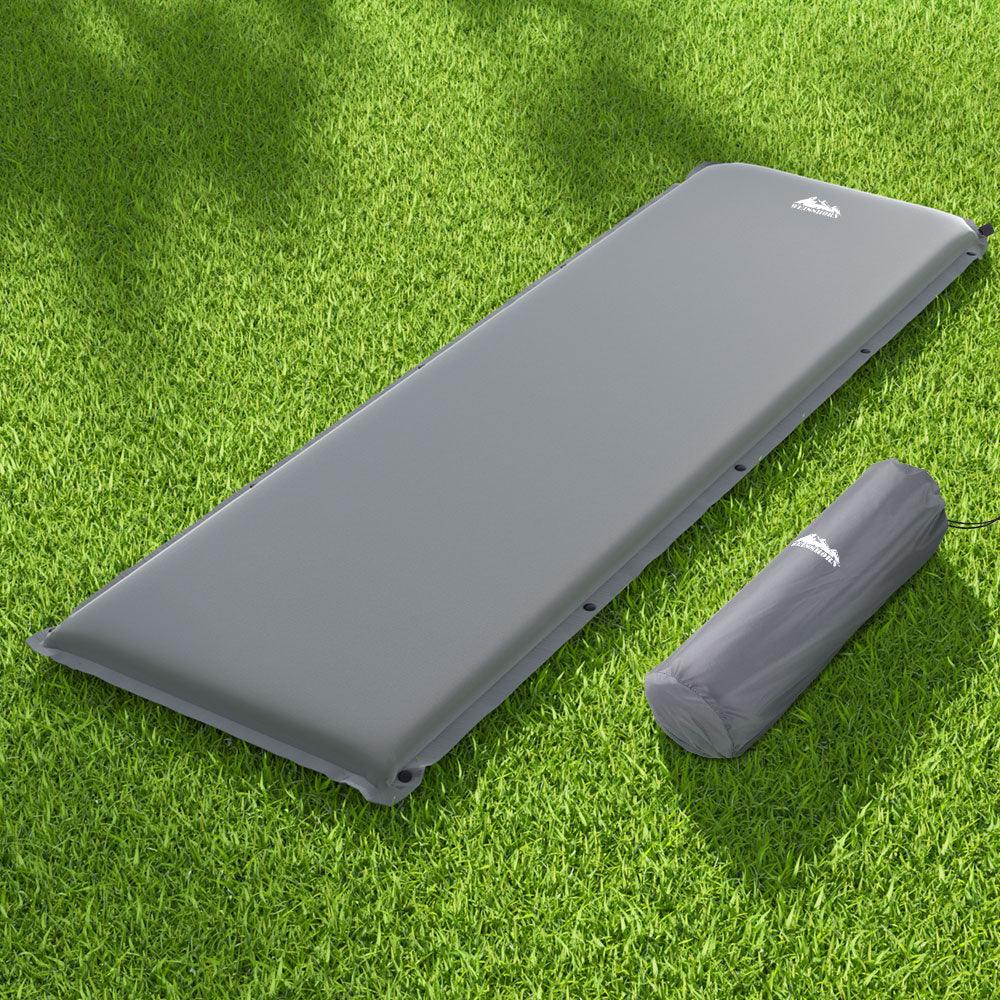 Weisshorn Self Inflating Mattress Camping Sleeping Mat Air Bed Pad Single Grey - Harrogates