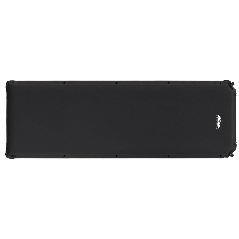 Weisshorn Self Inflating Mattress Camping Sleeping Mat Air Bed Pad Single Black - Harrogates