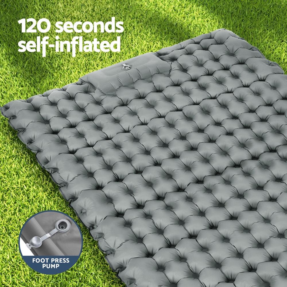 Weisshorn Self Inflating Mattress Camping Sleeping Mat Air Bed Double Pillow Bag - Harrogates
