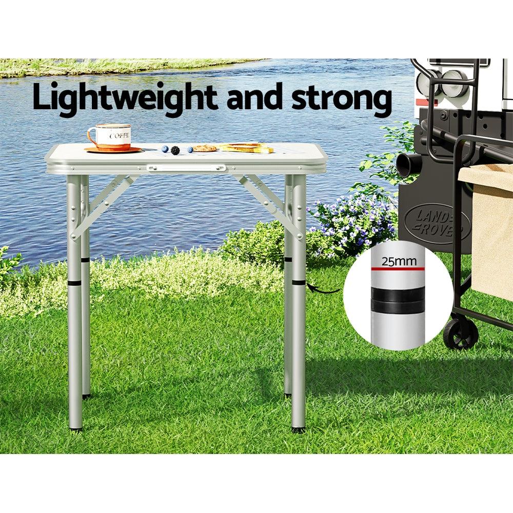Weisshorn Folding Camping Table 60CM Adjustable Portable Outdoor Picnic Desk - Harrogates