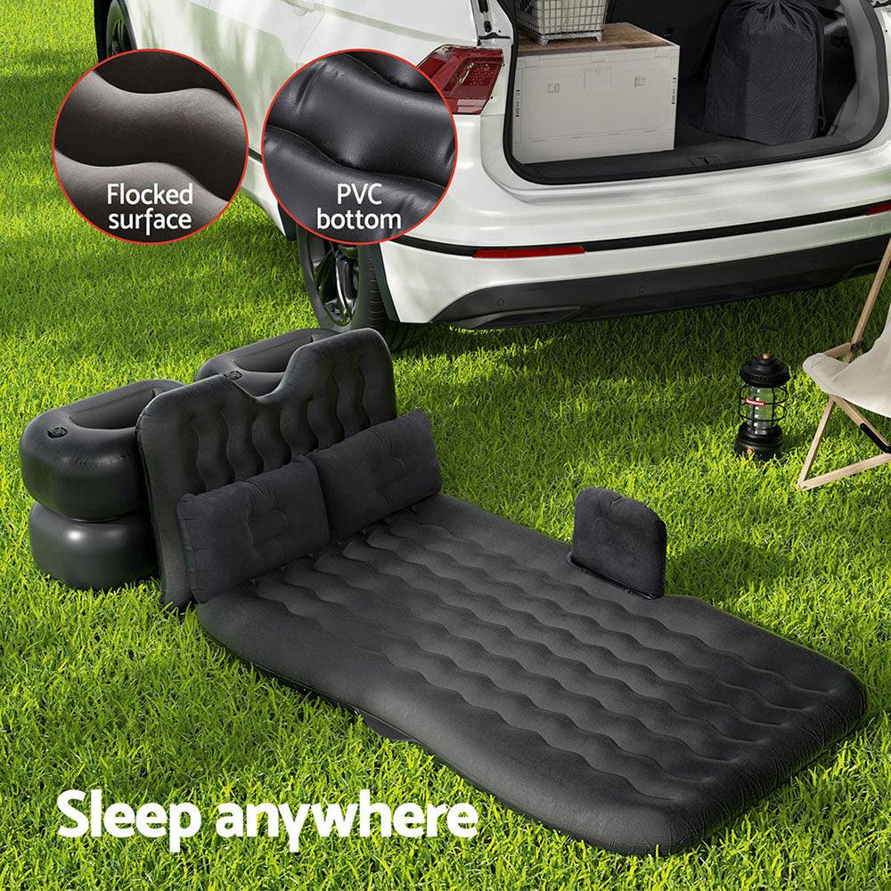 Weisshorn Car Mattress 176x80 Inflatable SUV Back Seat Camping Bed Charcoal - Harrogates
