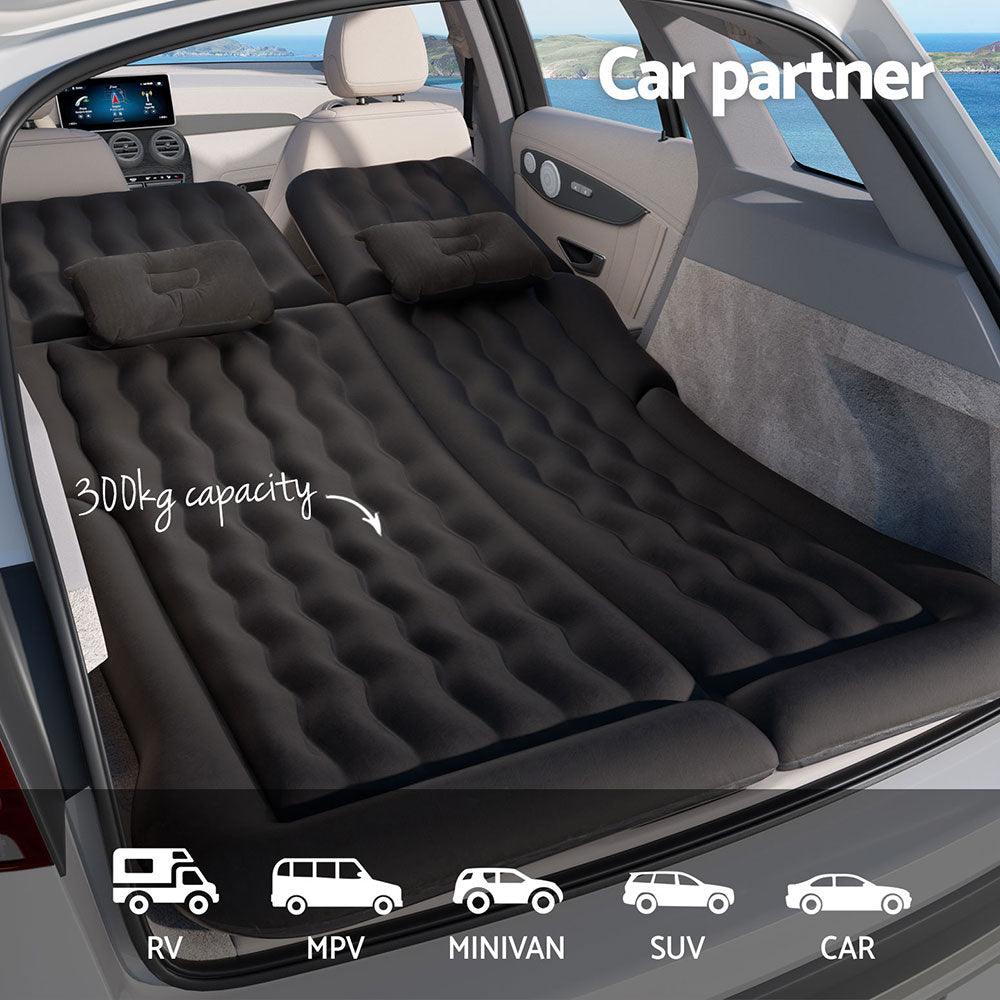 Weisshorn Car Mattress 175x130 Inflatable SUV Back Seat Camping Bed Black - Harrogates