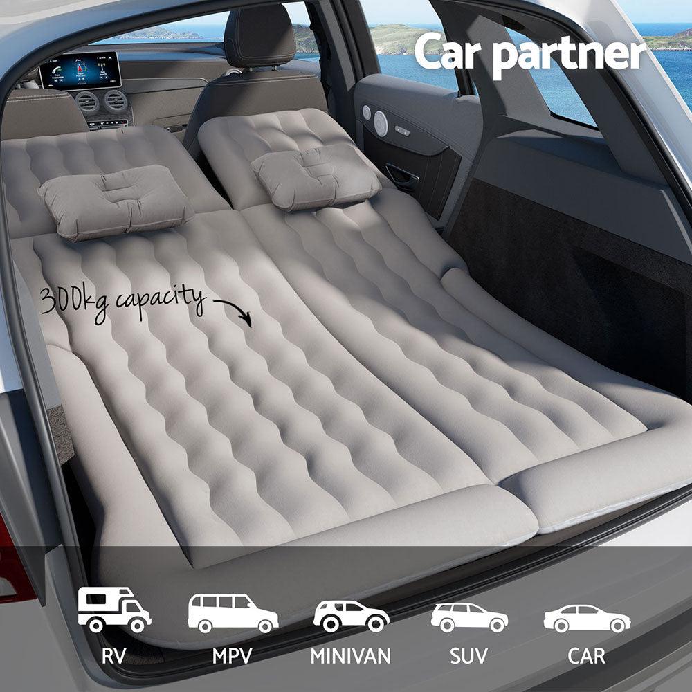 Weisshorn Car Mattress 175x130 Inflatable SUV Back Seat Camping Bed Grey - Harrogates