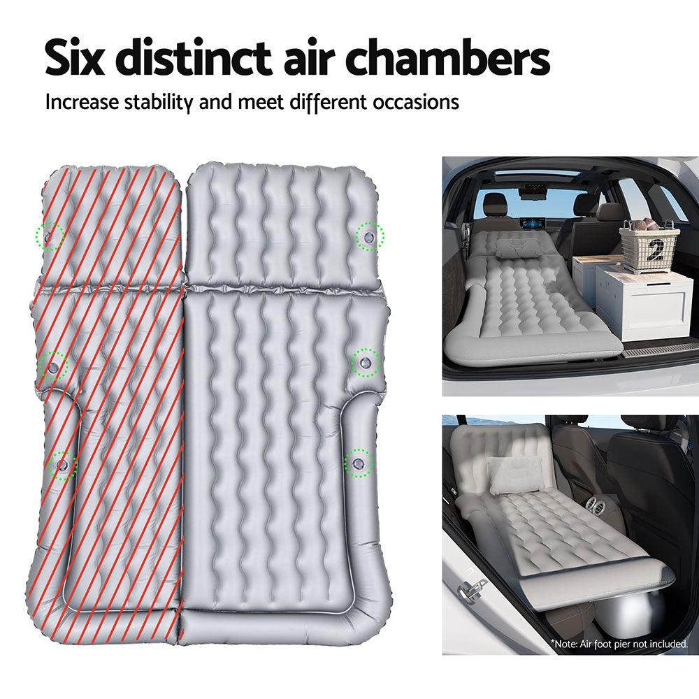 Weisshorn Car Mattress 175x130 Inflatable SUV Back Seat Camping Bed Grey - Harrogates