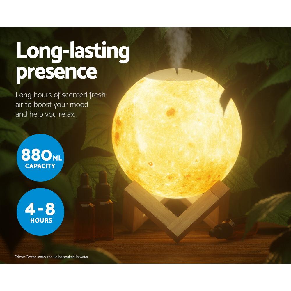 Devanti Aroma Diffuser Aromatherapy Moon Lamp 880ml - Harrogates