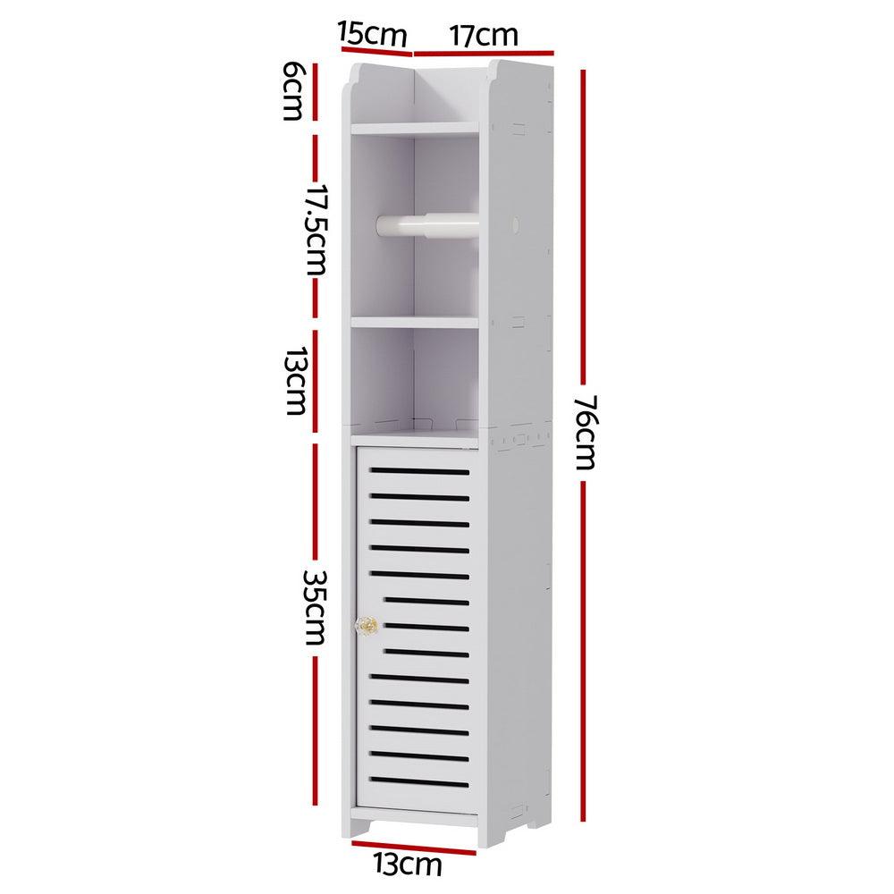 Artiss Bathroom Cabinet Toilet Roll Holder Tissue Organizer 3 Tier Floor Cabinet - Harrogates