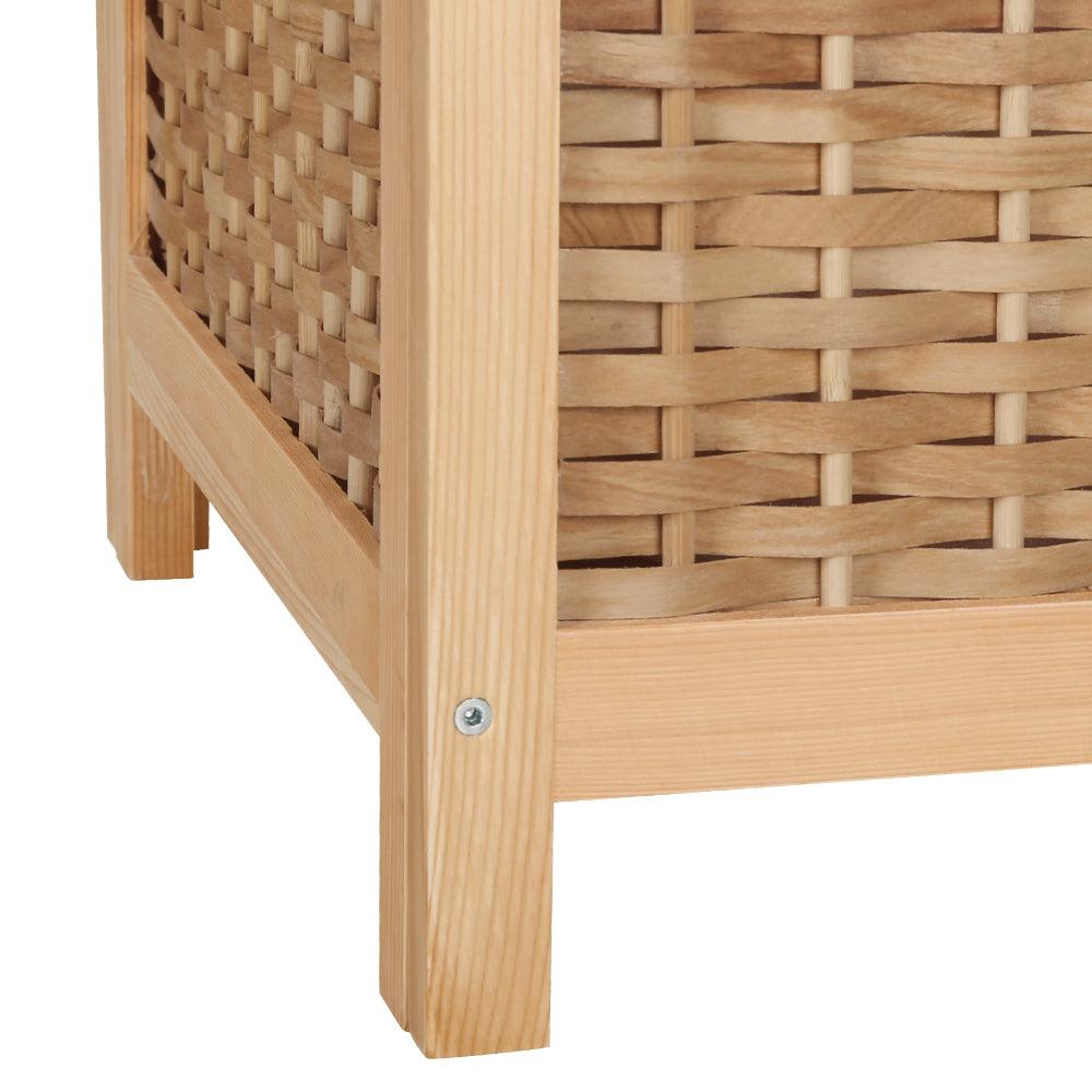 Artiss Laundry Hamper Bathroom Storage Cabinet Wooden Organiser Bag Clothes - Harrogates
