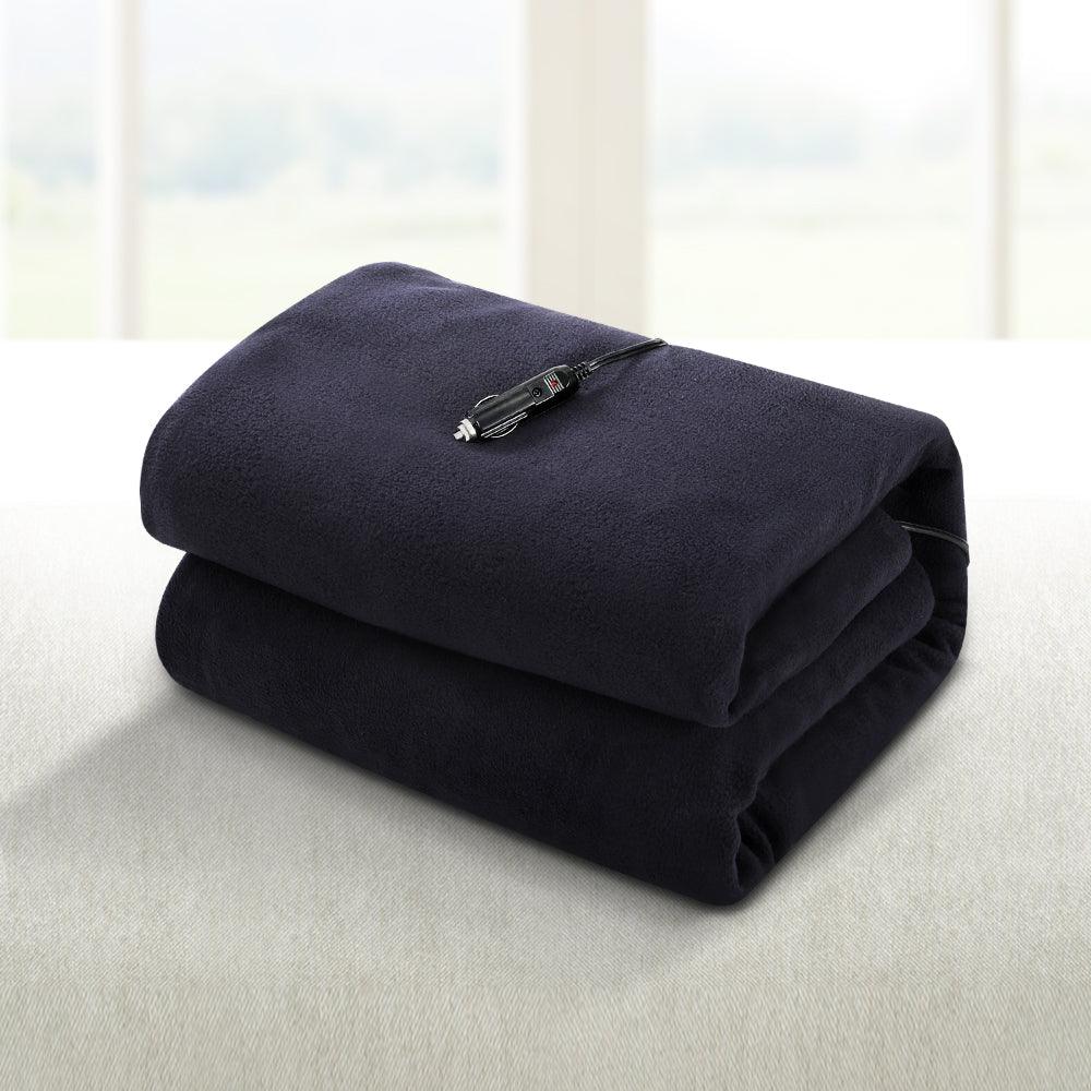 Giselle Electric Heated Blanket Car Truck Throw Rug Travel Camping 12V DC Aut - Harrogates