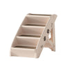 i.Pet Dog Ramp Steps For Bed Sofa Car Pet Stairs Ladder Portable Foldable Beige - Harrogates